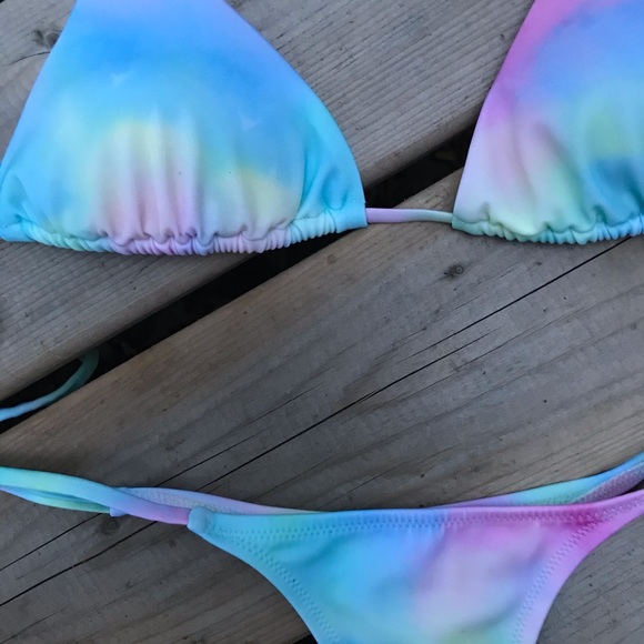 Plumeria Swimwear Tie Dye Bikini - Picture 4 of 4